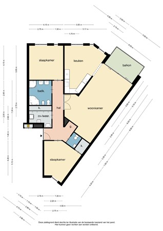 Floorplan - Dobbelsteynporte 4, 6131 DC Sittard